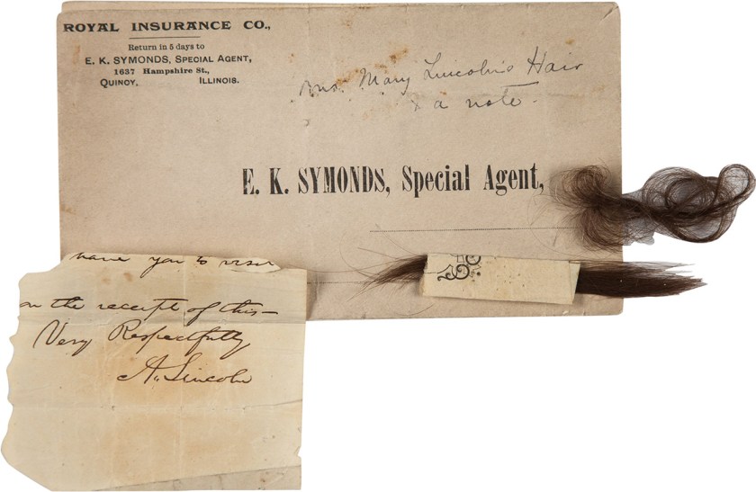 Mary Todd Lincoln's Hair and Abraham Lincoln's Autograph