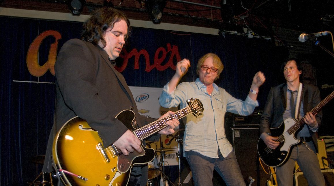 AUSTIN, TX - MARCH 20: Jody Stephens of Big Star on drums with Mike Mills of R.E.M (C) and Ken Stringfellow of the Posies performing at Antone's at the Alex Chilton/Big Star tribute during day four of SXSW Music Festival on March 20, 2010 in Austin, Texas. (Photo by Ebet Roberts/Redferns)