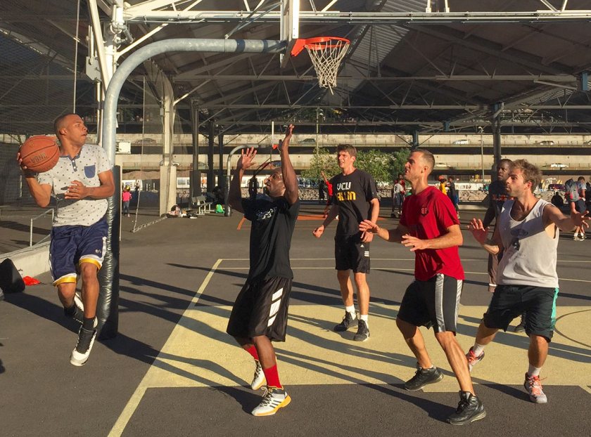 Future stem cell therapy candidates? Guys play pickup basketball in Brooklyn, New York. (Keith Getter/Getty Images)