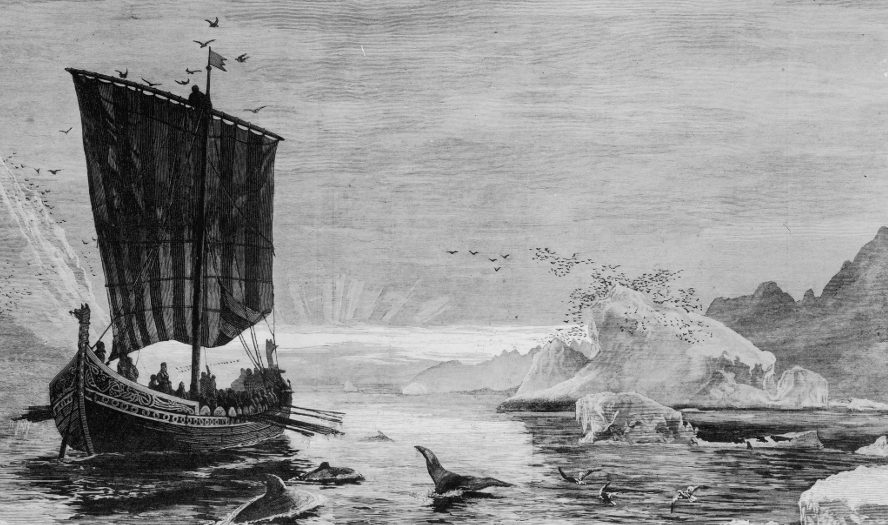 Discovery pf Greenland by Eric the Red. Illlustration by Carl Rasmussen
 (Mansell/The LIFE Picture Collection/Getty Images)