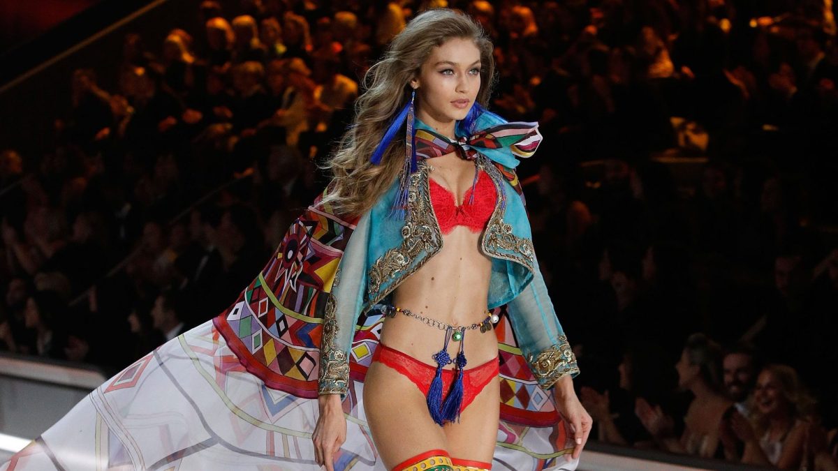 Gigi Hadid walks the runway during the 2016 Victoria's Secret Fashion Show at Le Grand Palais on November 30, 2016 in Paris, France.  (Taylor Hill/WireImage)
