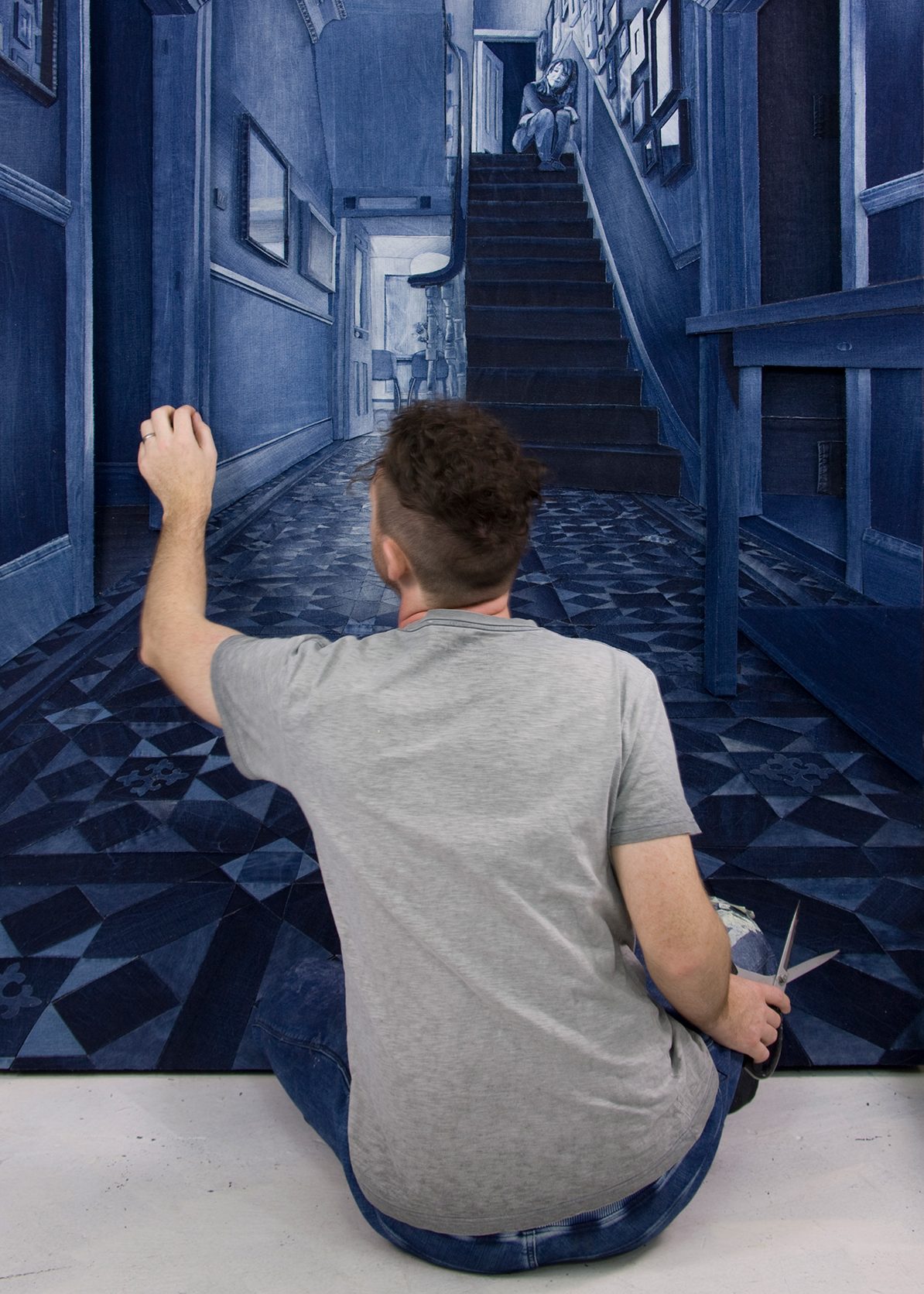 Artist Who Makes Art Out of Denim Jeans