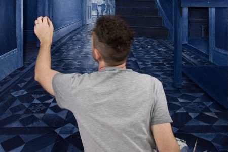 Artist Who Makes Art Out of Denim Jeans