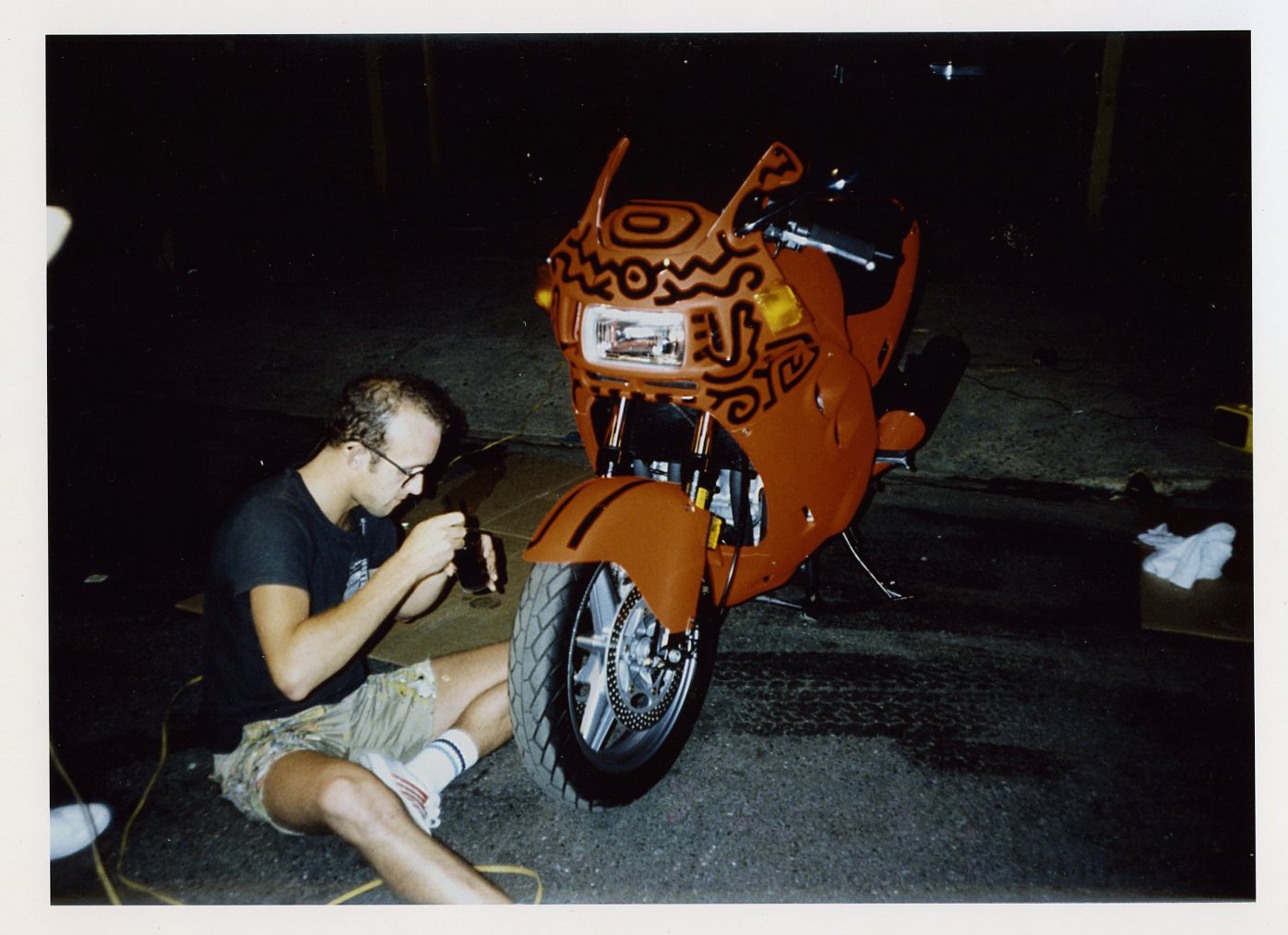 1987 Honda CBR1000F Hurricane motorcycle (Keith Haring Foundation/Petersen Automotive Museum)