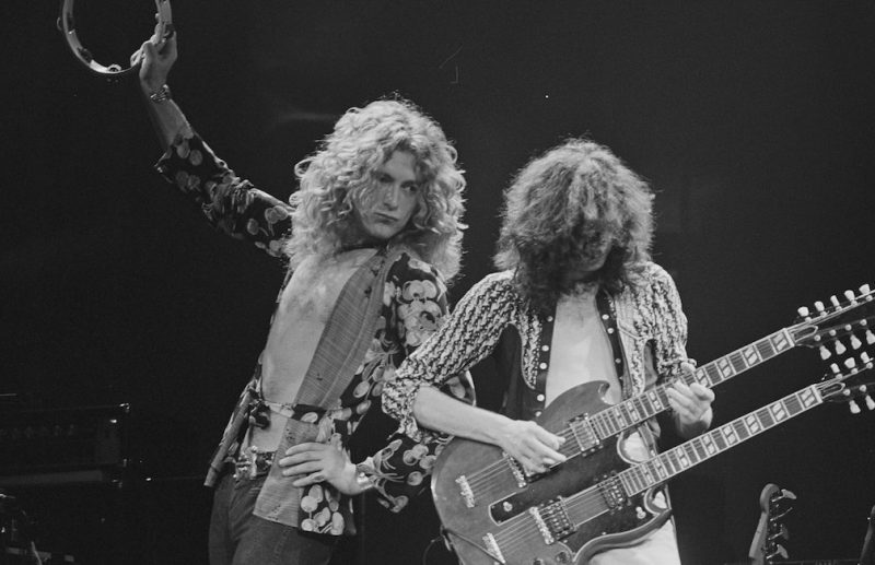 Robert Plant and Jimmy Page of Led Zeppelin (Photo by �� Jay Dickman/CORBIS/Corbis via Getty Images)