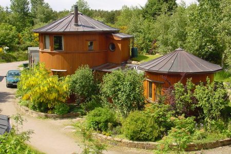Findhorn Ecovillage's Whiskey Barrel Houses