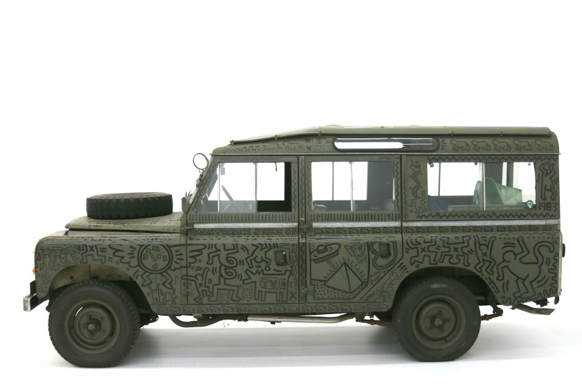 1971 Land Rover Series III 109 Station Wagon, nicknamed the "Defender" (Keith Haring Foundation/Petersen Automotive Museum)