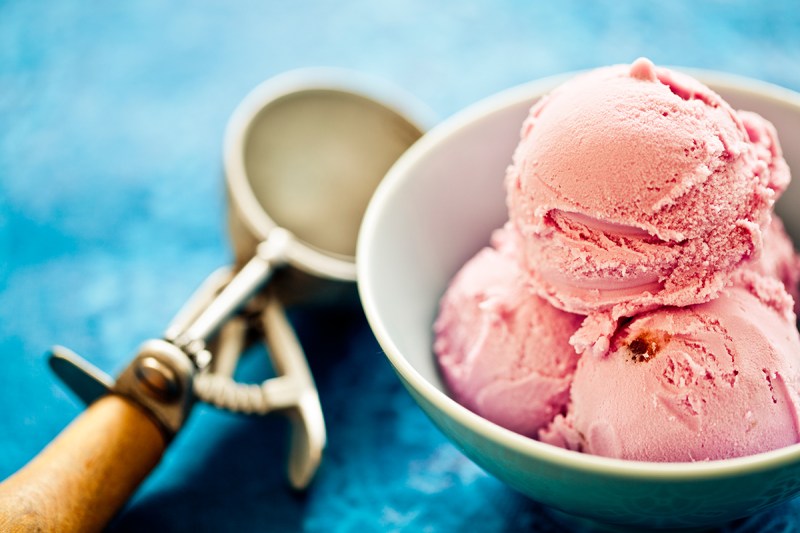 Delicious strawberry ice cream in a bowl. (Getty Images)