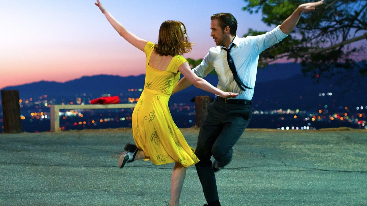 Mia (Emma Stone) and Sebastian (Ryan Gosling) in La La Land. (Dale Robinette)