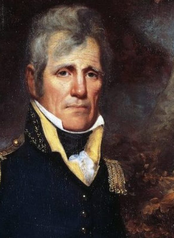 Portrait of Andrew Jackson in general's uniform (Waxhaw, 1767-Nashville, 1845), American politician, seventh President of the United States of America. Painting by Wesley.