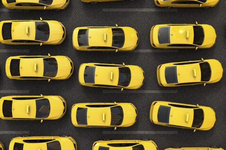 MIT's study explores replacing taxis with ride-sharing car services, like Uber or Lyft. (Jose Luis Stephens/Radius Images/Getty Images)