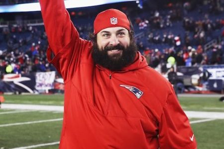 FOXBORO, MA - JANUARY 14:  Defensive coordinator Matt Patricia of the New England Patriots reacts after the Patriots 34-16 victory over the Houston Texas in the AFC Divisional Playoff Game at Gillette Stadium on January 14, 2017 in Foxboro, Massachusetts.  (Photo by Elsa/Getty Images)