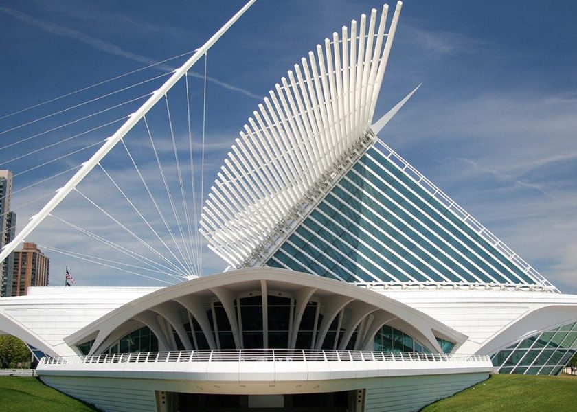 Modern architecture museum building in Milwaukee, Wisconsin. (Getty Images)