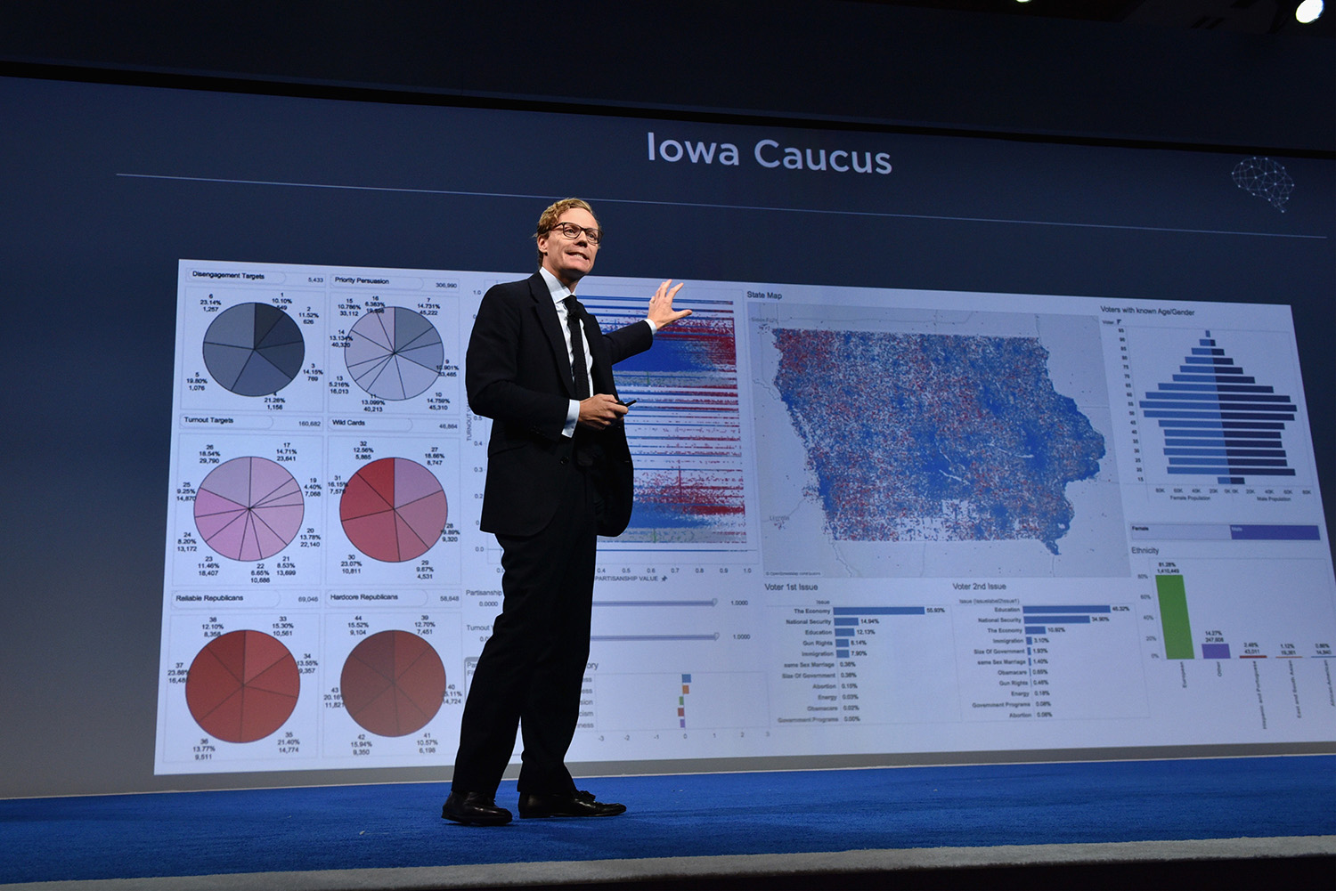 CEO of Cambridge Analytica Alexander Nix speaks at the 2016 Concordia Summit - Day 1 at Grand Hyatt New York on September 19, 2016 in New York City. (Bryan Bedder/Getty Images for Concordia Summit)