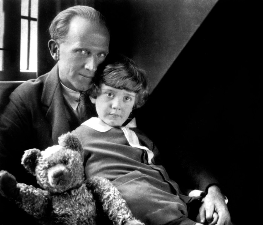 Alan Alexander Milne, author of the story Winnie the Pooh, here with his son Christopher Robin Milner at home in 1926. (Howard Coster/Apic/Getty Images)
