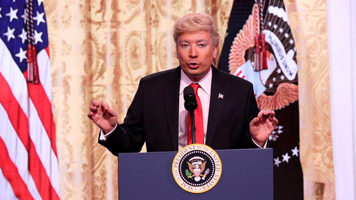 Jimmy Fallon Spoofing Donald Trump's Press Conference