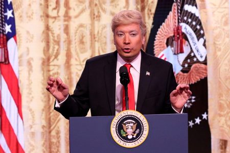 Jimmy Fallon Spoofing Donald Trump's Press Conference