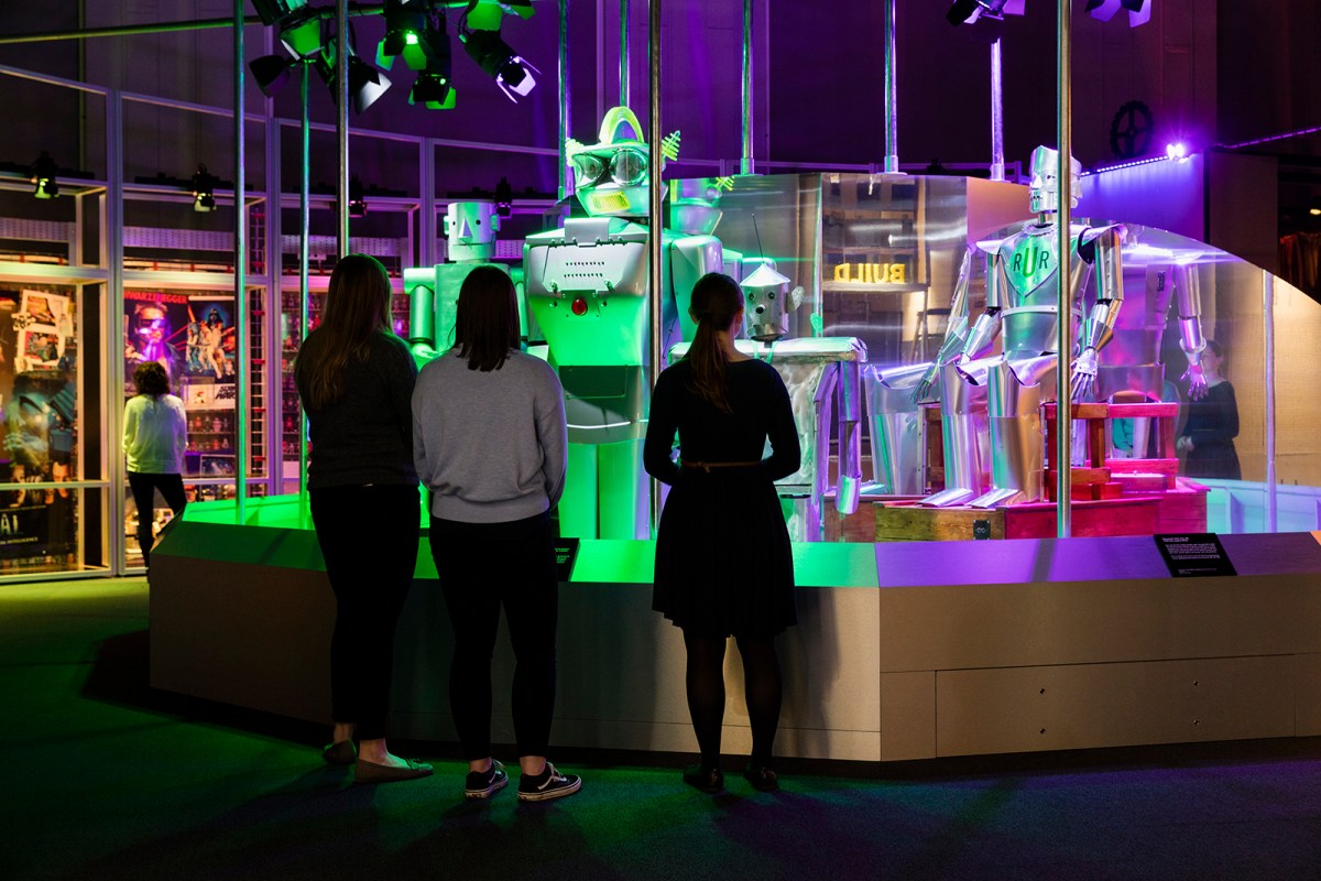 Visitors in the Dream section of the Robots exhibition  (Plastiques Photography, courtesy of the Science Museum)