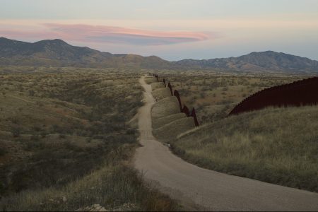 Wall, east of Nogales, Arizona in 2015. (Richard Misrach, Courtesy Fraenkel Gallery, Pace/MacGill Gallery, and Marc Selwyn Fine Art)