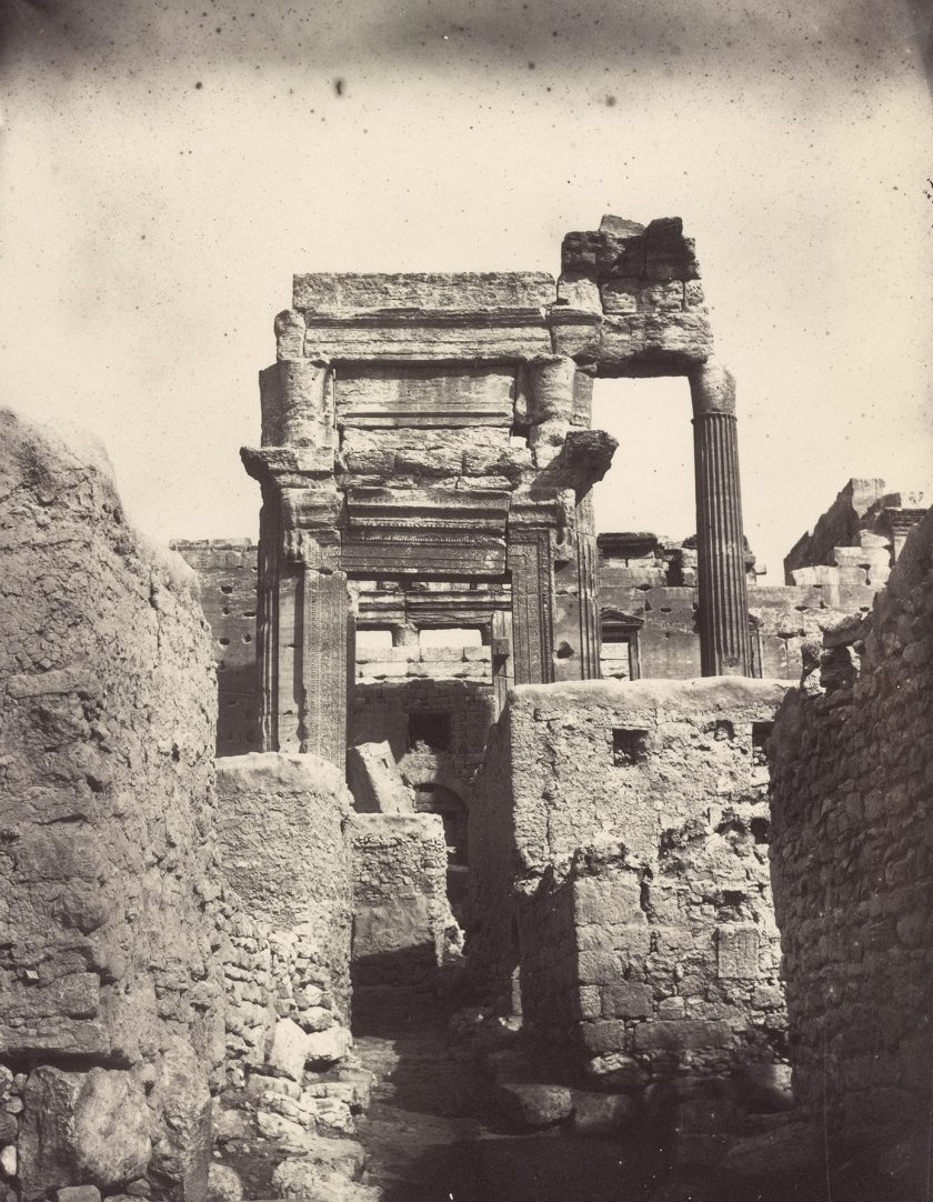 Cella Entrance to the Temple of Bel, Albumen print by Louis Vignes in 1864. (The Getty Research Institute)
