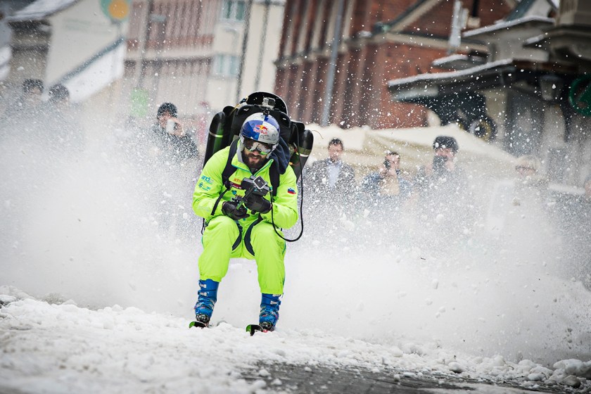 Freeskier Jetpacks to Make Lunch Date With His Mom
