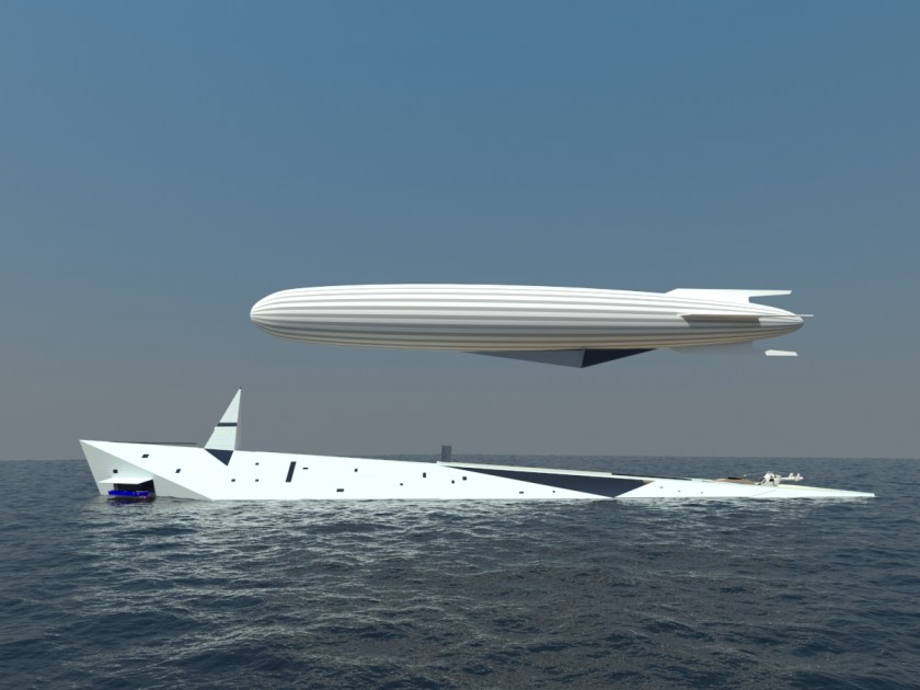 Superyacht Doubles as a Zeppelin Terminal