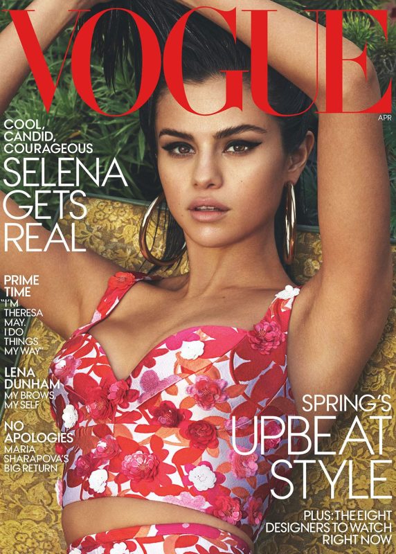 Vogue magazine’s April cover featuring Selena Gomez