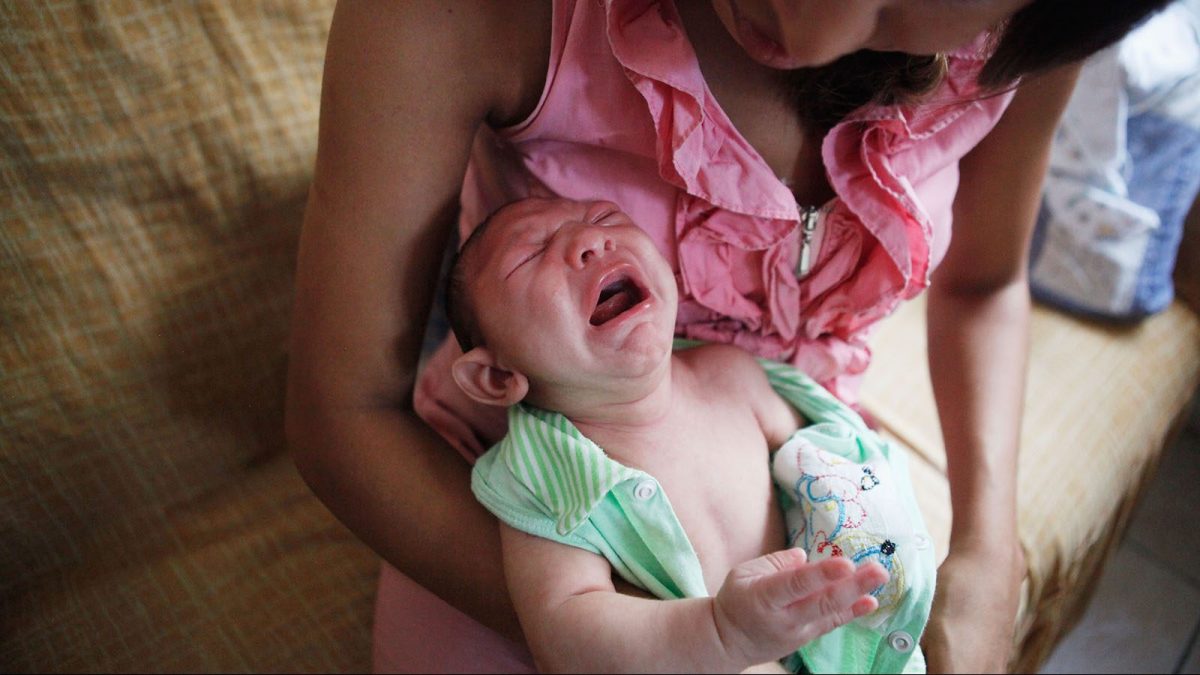 Mother Daniele Santos changes her baby Juan Pedro, 2-months-old, who was born with microcephaly, on February 3, 2016 in Recife, Pernambuco state, Brazil. In the last four months, authorities have recorded thousands of cases in Brazil in which the mosquito-borne Zika virus may have led to microcephaly in infants. Microcephaly results in an abnormally small head in newborns and is associated with various disorders. The state with the most cases is Pernambuco, whose capital is Recife, and is being called the epicenter of the outbreak.  (Photo by Mario Tama/Getty Images)