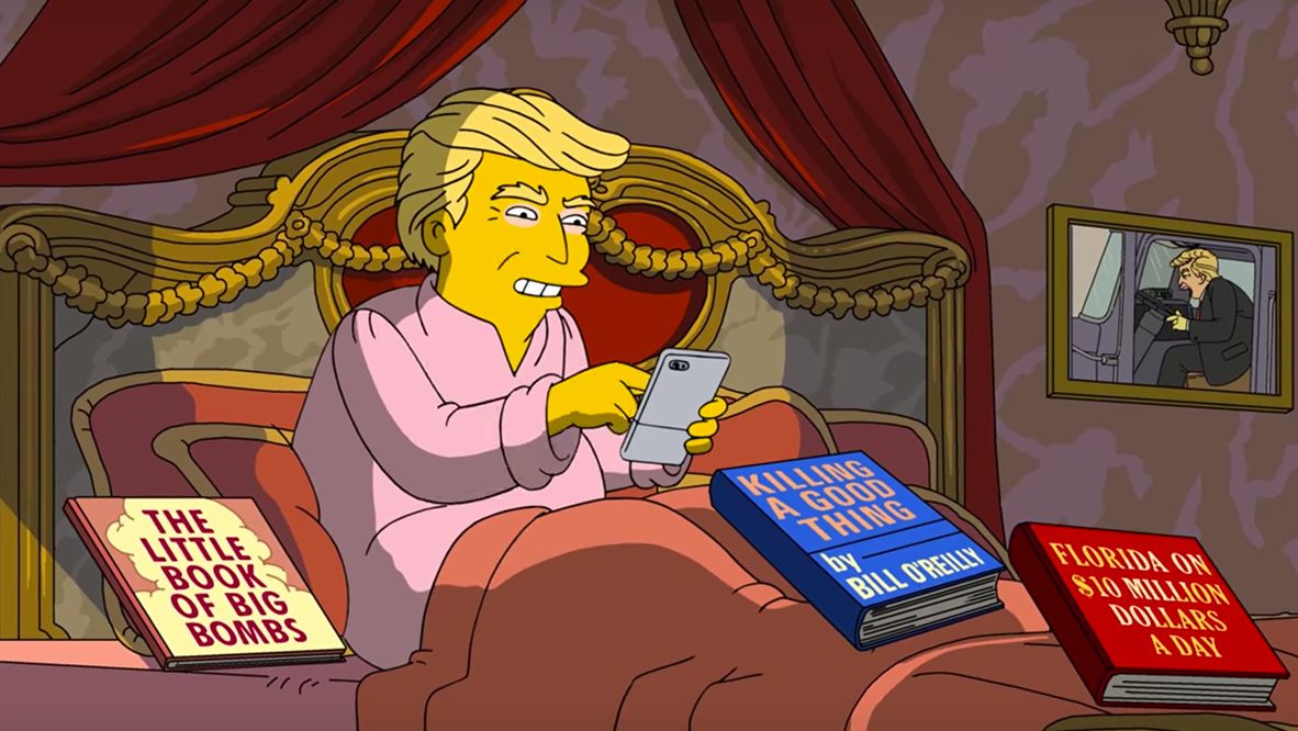 'The Simpsons' new episode portrays a dark picture at the White House. (Screencap/Simpsons)