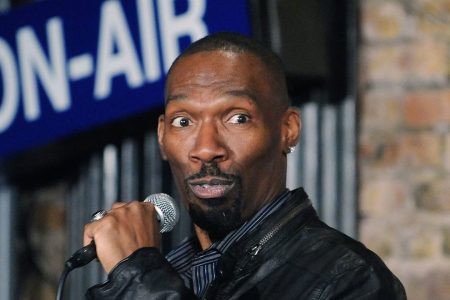 NEW BRUNSWICK, NJ - NOVEMBER 14:  Charlie Murphy performs at The Stress Factory Comedy Club on November 14, 2014 in New Brunswick, New Jersey.  (Photo by Bobby Bank/WireImage)
