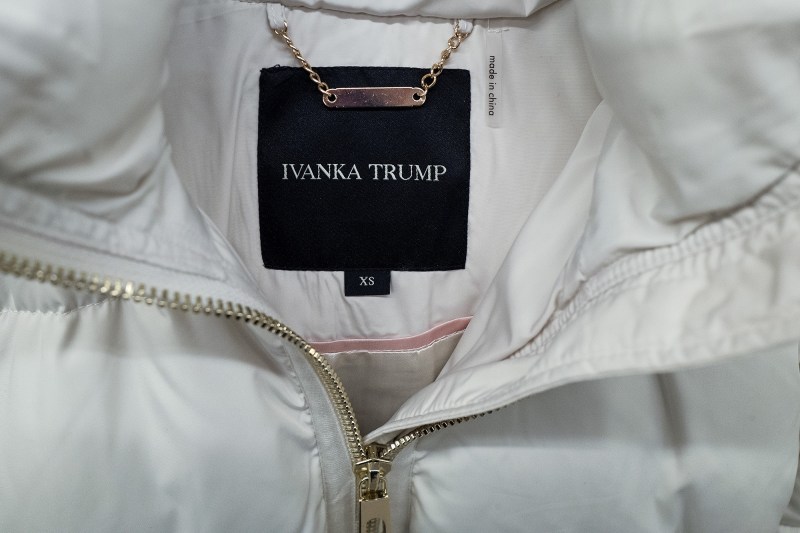 A view of an Ivanka Trump brand coat for sale at the Century 21 department store February 10, 2017 in New York City. According to a market research firm Slice Intelligence, Ivanka Trump merchandise saw a 26 percent dip in sales in January 2017 compared to January 2016. Kellyanne Conway, a senior counselor to President Donald Trump, has been accused of ethics violations for promoting the Ivanka Trump fashion line during a television interview on Thursday. (Drew Angerer/Getty Images)