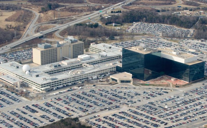 The National Security Agency (NSA) headquarters at Fort Meade, Maryland, as seen from the air, January 29, 2010. AFP PHOTO/Saul LOEB (Photo credit should read SAUL LOEB/AFP/Getty Images)