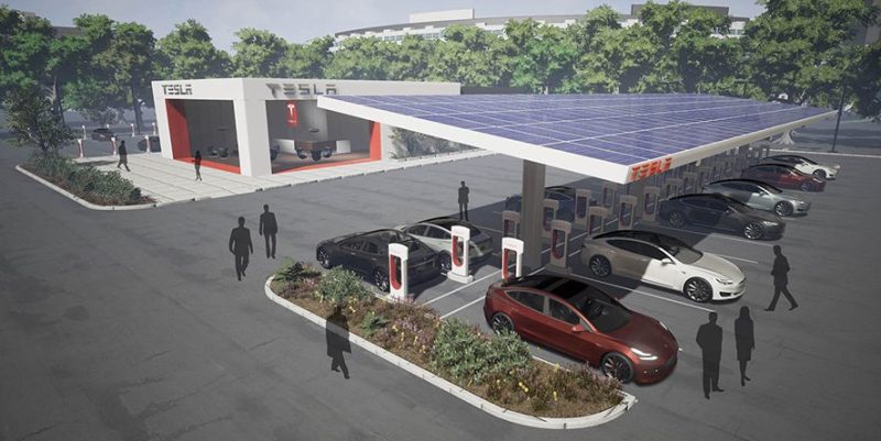 New charging stations (Tesla)