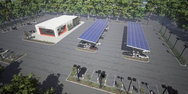 New charging stations (Tesla)