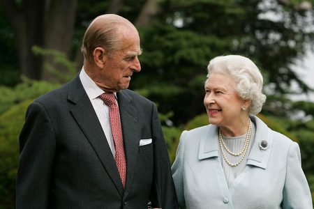 The Queen Elizabeth II and Prince Philip, The Duke of Edinburgh re-visit Broadlands, to mark their Diamond Wedding Anniversary. The royals spent their wedding night at Broadlands in Hampshire in November 1947, the former home of Prince Philip's uncle, Earl Mountbatten. (Photo by Tim Graham/Getty Images)
