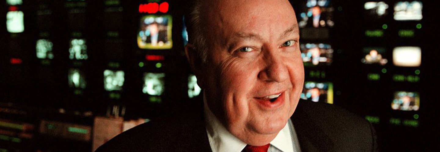 Roger Ailes, former president of Fox News, in the Fox TV control room.