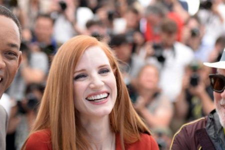 Jury members Jessica Chastain, Will Smith and President of the jury Pedro Almodovar at the 2017 Cannes Film Festival.