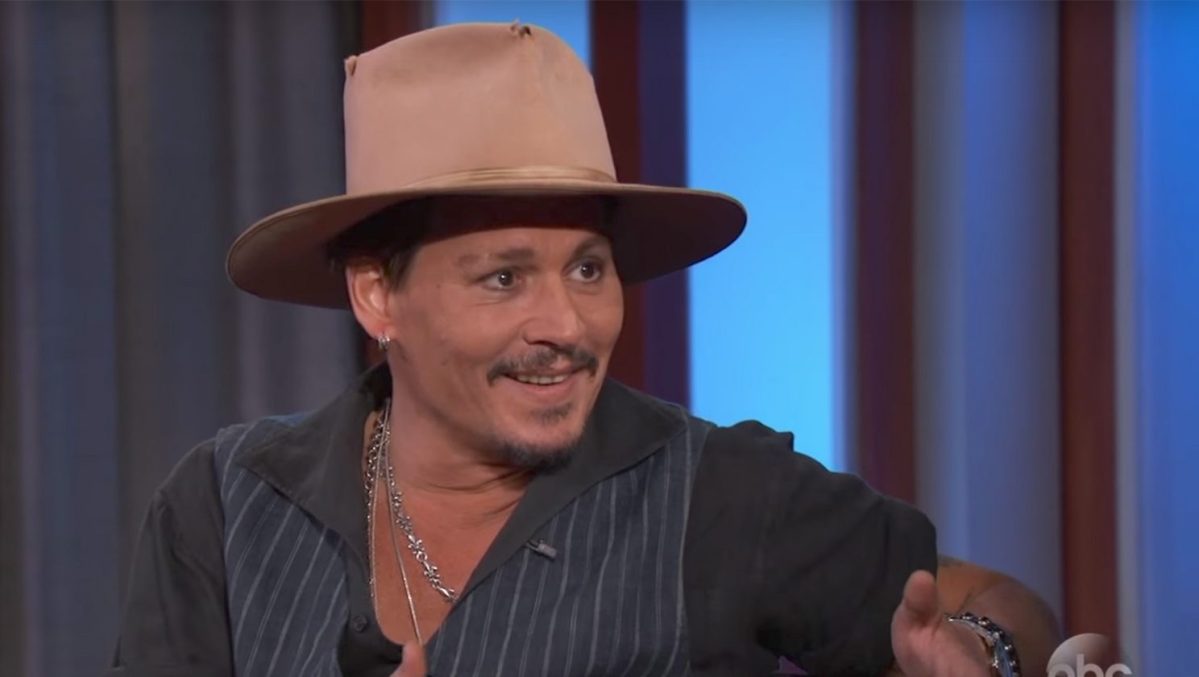 Johnny Depp on Jimmy Kimmel Live on May 18, 2017.