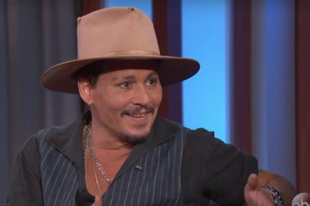 Johnny Depp on Jimmy Kimmel Live on May 18, 2017.
