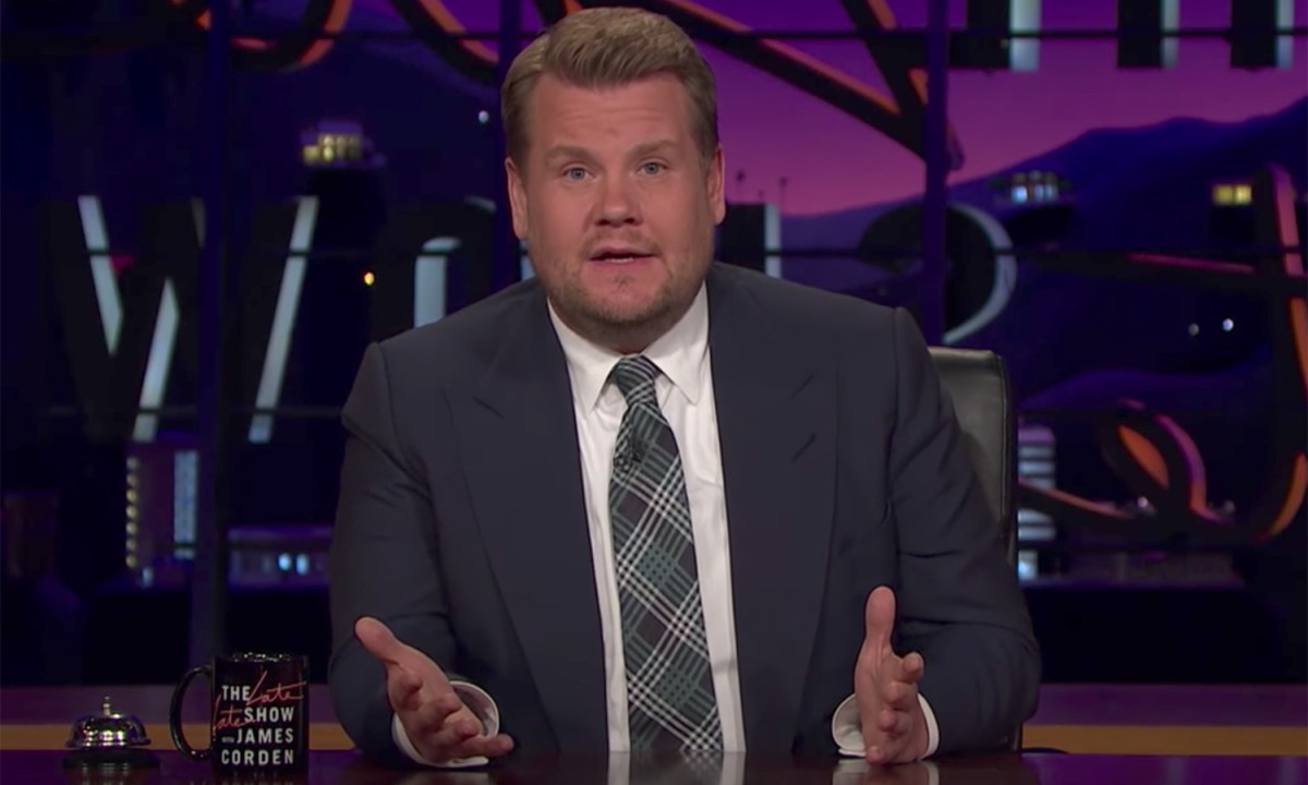 James Corden addresses the terrorist attack in Manchester, England, on the "Late Late Show."