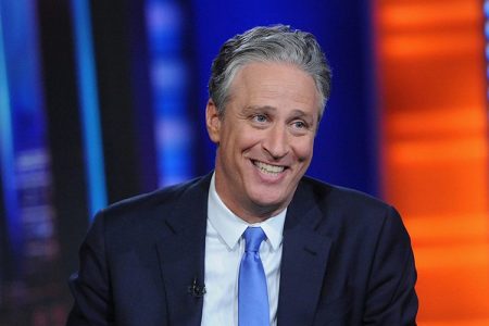 Jon Stewart hosting the 'Daily Show.'