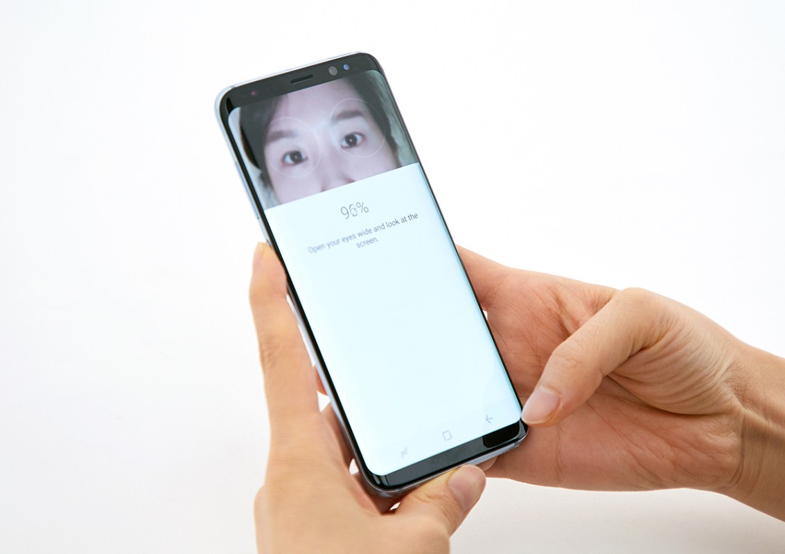 The iris scanner on the Galaxy S8 can be easily fooled with a picture. (Samsung)