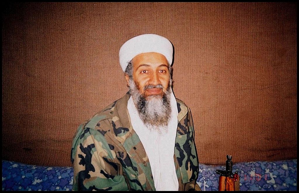 Osama Bin Laden during an interview by Pakistani journalist.
