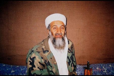 Osama Bin Laden during an interview by Pakistani journalist.