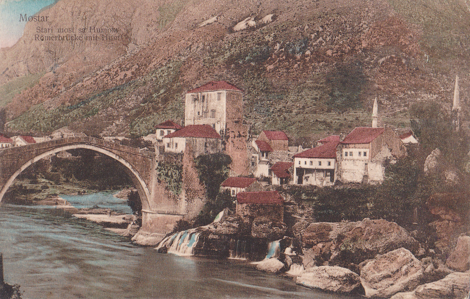 The Old Bridge in Mostar, Bosnia and Herzegovina (National and University L...
