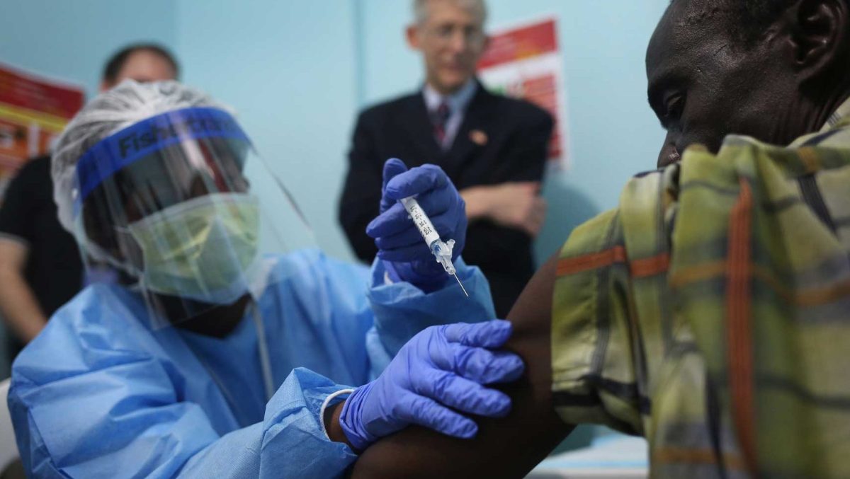 Patient being treated as part of clinical trail by the U.S. National Institutes of Health (NIH), and the Liberian Ministry of Health. New findings could lead to a vaccine against all five types of the Ebola virus. (Getty Images)