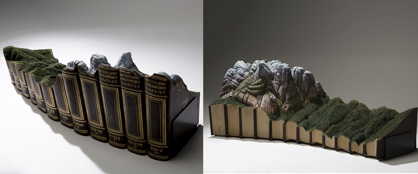 Guy Laramee book sculptures