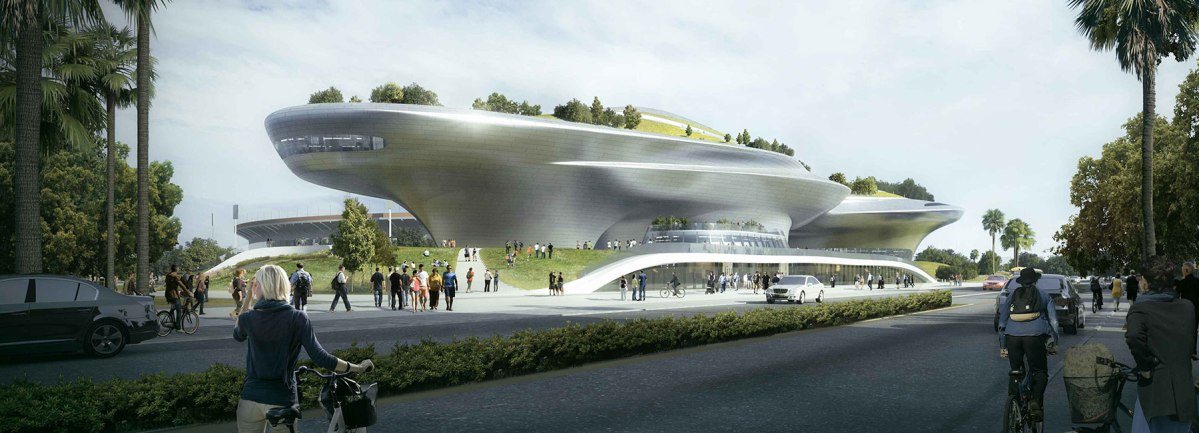 The new designs for George Lucas' museum in Los Angeles were revealed Friday. (City of Los Angeles, Department of City Planning)