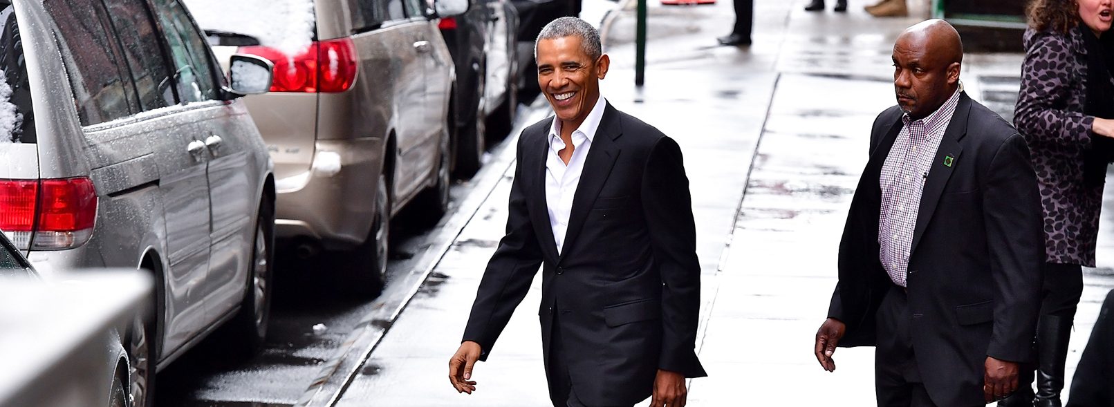 Barack Obama leaves Upland restaurant on March 10, 2017 in New York City.  (James Devaney/GC Images)