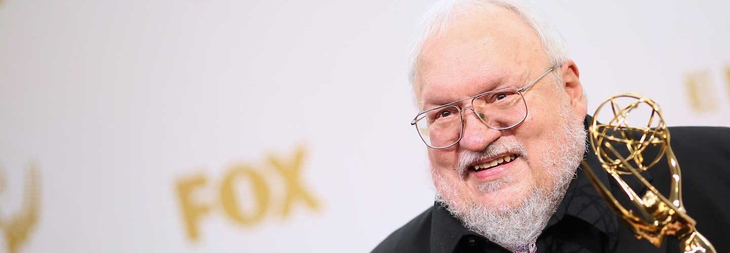 Writer/producer George R.R. Martin, winner of the award for Outstanding Drama Series for 'Game of Thrones', poses in the press room at the 67th Annual Primetime Emmy Awards at Microsoft Theater on September 20, 2015 in Los Angeles, California. (Mark Davis/Getty Images)